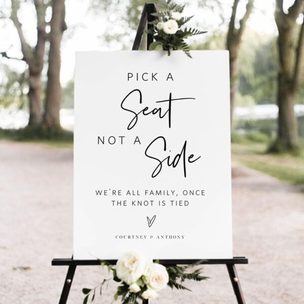 Pick a Seat Sign